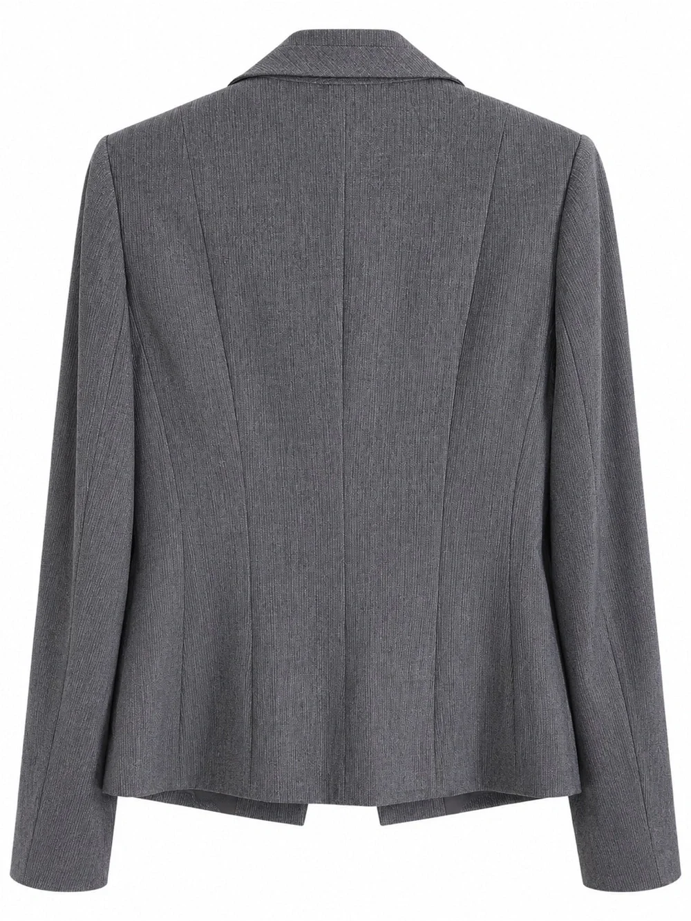 Classic Women's Gray/Blue Blazer - Tailored Three-Button Jacket Sz 6 Peck&Peck